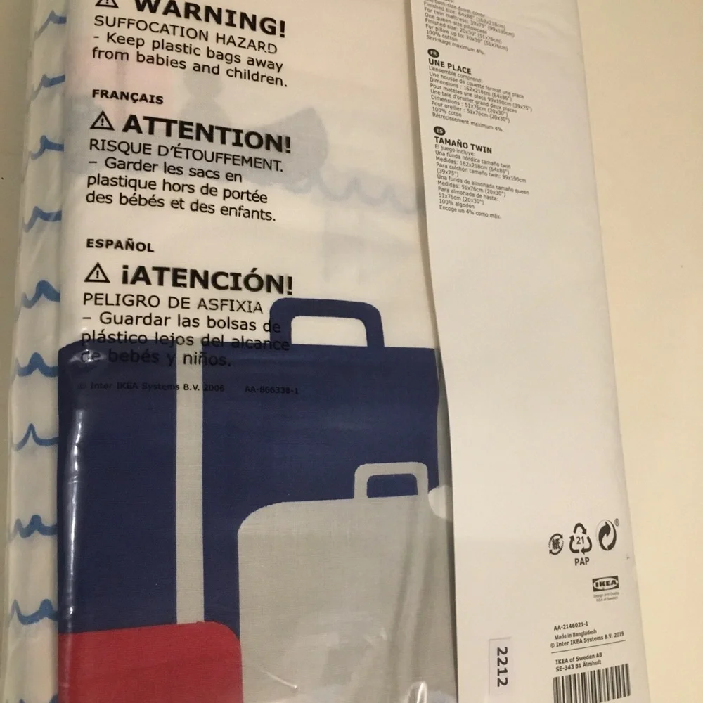 NWT 100% Cotton duvet cover and pillow case.